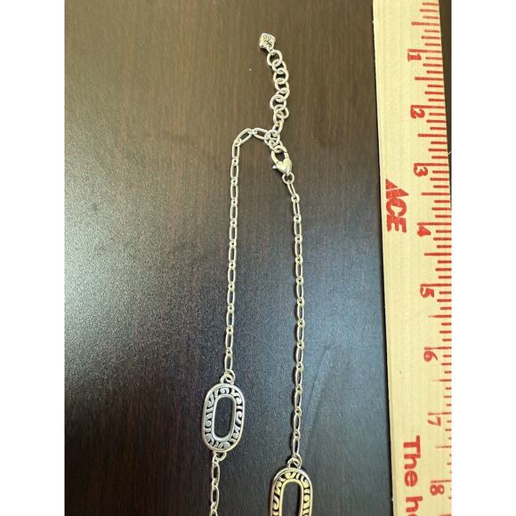 Brighton Deco Diamond Silver Tone Open Swirling Scrolls 40" Layering Necklace - Picture 5 of 9